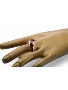 Originální Vintage 14k z růžového zlata Rubin Prsten Vintage styl vrc078r